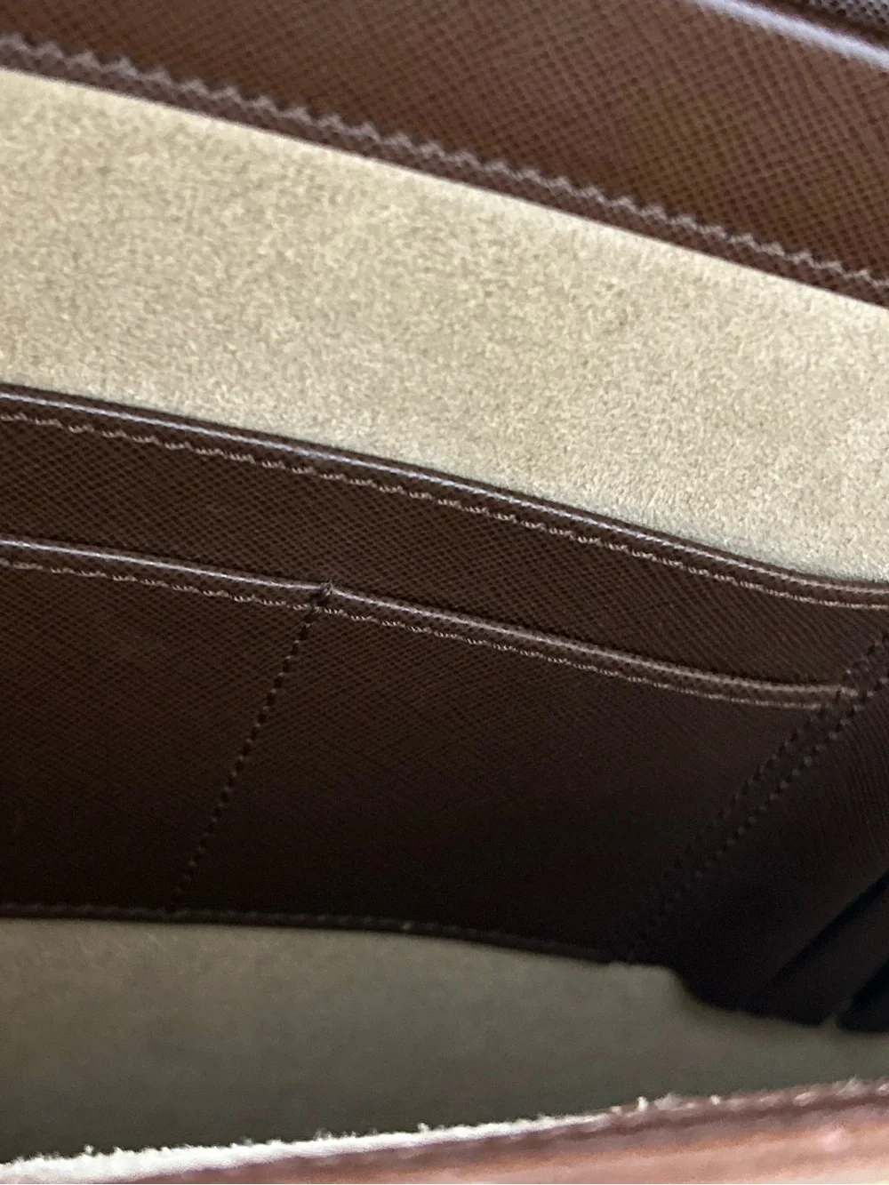 Bally Leather Briefcase in Brown with Gold-Tone Lock Approx. 15 x 10.5 x 2.5
